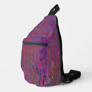 Sac À Bandoulière Psychédélique Super Magenta Retro Vagues atomiques