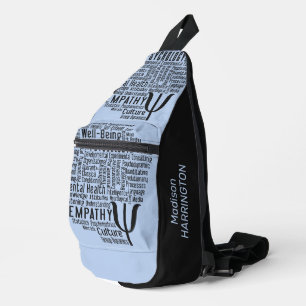 Sac À Bandoulière PSYCHOLOGIE Word Cloud personnalisé nom et couleur