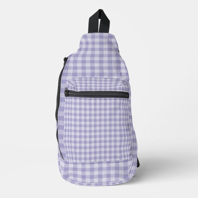 Sac À Bandoulière Purple Checkerboard Pattern (Recto)
