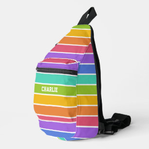 Sac À Bandoulière Rainbow Colours nom personnalisé