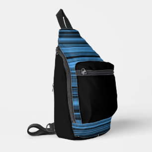 Sac À Bandoulière Rayures noires bleues motif sans couture
