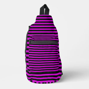 Sac À Bandoulière Rayures noires roses en motif sans couture