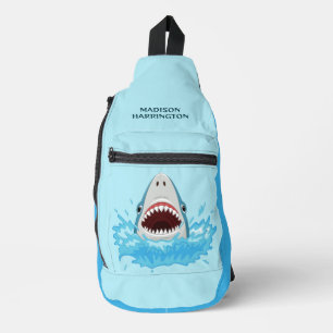 Sac À Bandoulière Requin Cool de nom personnalisé