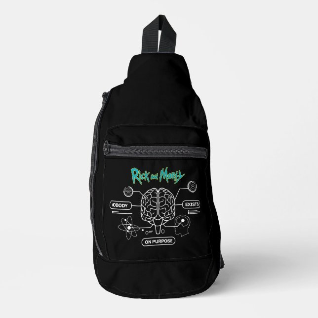 Sac À Bandoulière RICK ET MORTY™ | Télécharger le cerveau de sauvega (Recto)