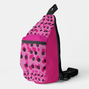 Sac À Bandoulière rose vif et points noirs