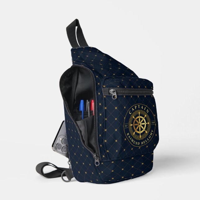 Sac À Bandoulière Roue de navire en or (Ouvrir)