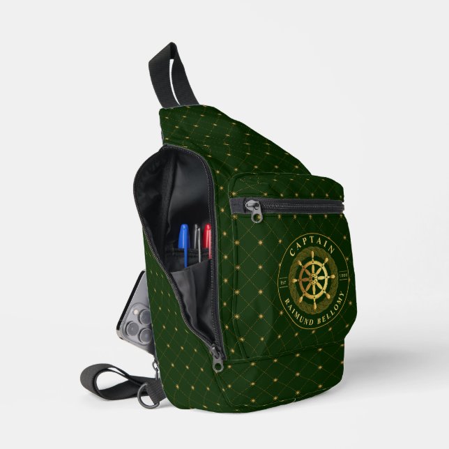 Sac À Bandoulière Roue de navire en or (Ouvrir)