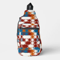 rouge blanc bleu et orange géométrique