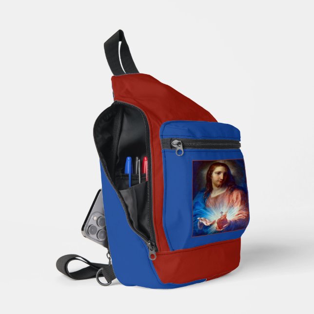 Sac À Bandoulière Sacré Coeur de Jésus (Ouvrir)