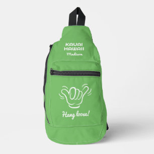Sac À Bandoulière Shaka de nom, emplacement et couleur personnalisés