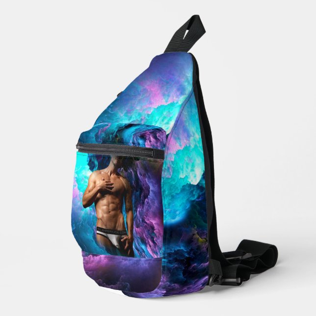 Sac À Bandoulière SlipperyJoe homme musclé sous-vêtements bulle dyna (Coin droit)