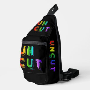 Sac À Bandoulière SlipperyJoe non coupé vibrant vivant néon arc-en-c