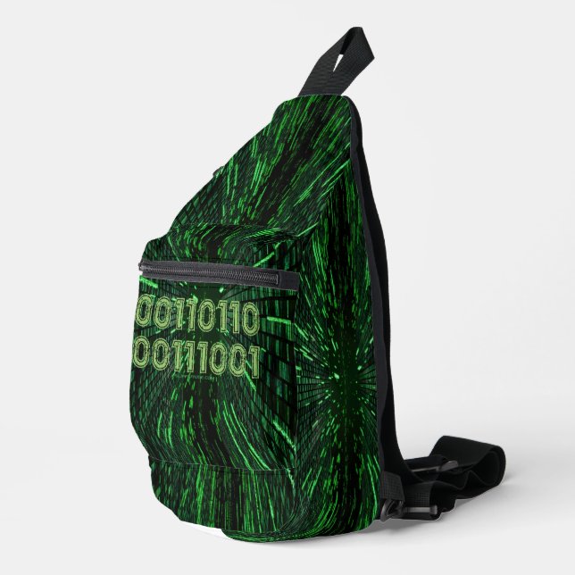 Sac À Bandoulière SlipperyJoe's 69 code binaire dynamique ordinateur (Coin droit)