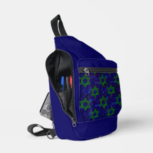 Sac À Bandoulière SlipperyJoe's Hanukkah rangées vertes Étoiles de D