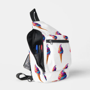 Sac À Bandoulière SlipperyJoe's vibrante crème glacée cone classique