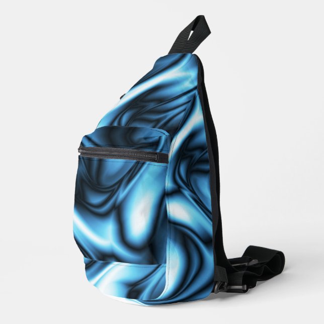 Sac À Bandoulière Soie Bleue (Coin droit)