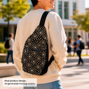 Sac À Bandoulière Soleil Doré Rétro