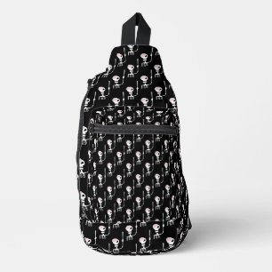 Sac À Bandoulière Squelette d'Halloween avec épée