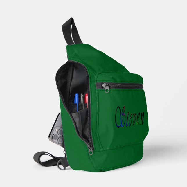 Sac À Bandoulière "Steven" Nom Les Couleurs De Steven, (Ouvrir)