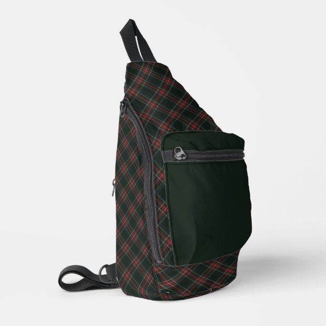 Sac À Bandoulière Stewart Black Scottish Clan Tartan (Coin gauche)