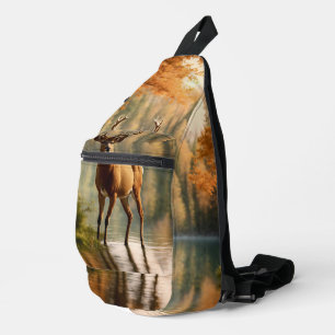 Sac À Bandoulière Superbe canard à douze points dans les eaux d'auto