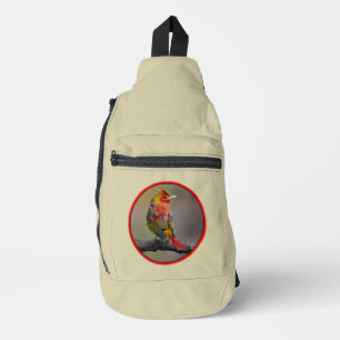 Sac À Bandoulière Tangara écarlate en mue Photographie originale