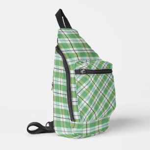 Sac À Bandoulière Tartan vert et blanc