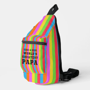 Sac À Bandoulière Tendance Coloré Papa le plus Grand du Monde