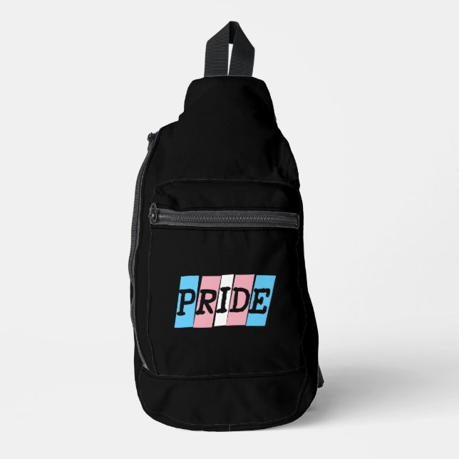 Sac À Bandoulière Texte de fierté transgenre (Recto)