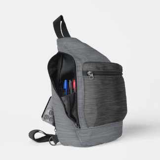 SAC À BANDOULIÈRE TEXTURE DU MÉTAL BRÛLÉ NOIR ET GRIS