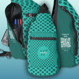 Sac À Bandoulière Thème de points chic Code QR dynamique intelligent