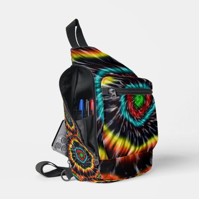 Sac À Bandoulière Tie Dye Opale Noire,   (Ouvrir)