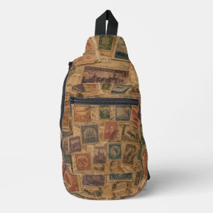 Sac À Bandoulière Timbres Postaux Anciens Éphémères Philatéliques
