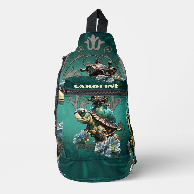 Sac À Bandoulière Tortue vapeur unique. (Recto)