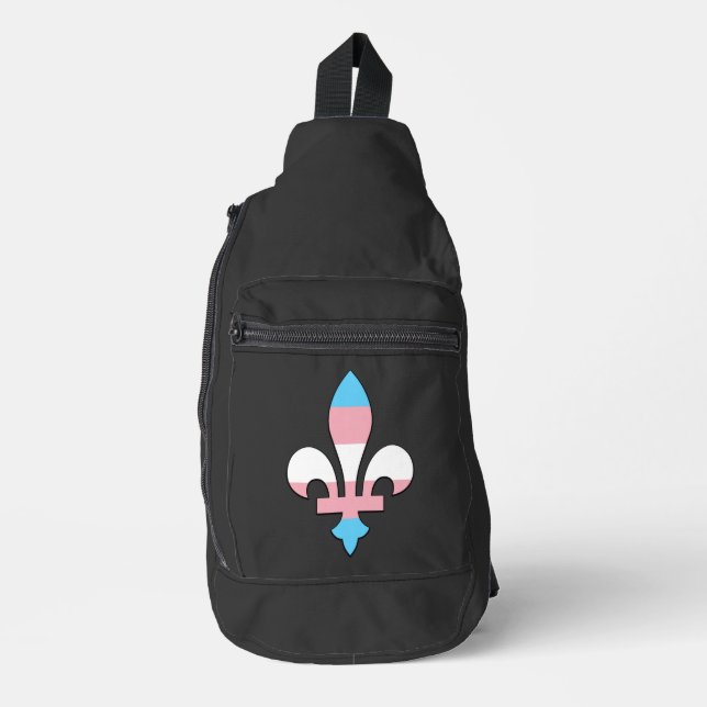 Sac À Bandoulière Transgender pride fleur-de-lis  (Recto)