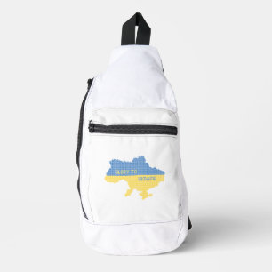 Sac À Bandoulière Tricot Ukraine texte de la carte d'Etat Gloire à l