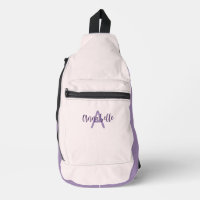 Type de script féminin Initiales et nom Violet rou