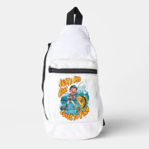 Sac À Bandoulière Une passion pour la pêche pour les enfants