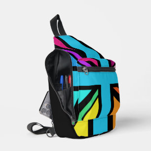 Sac À Bandoulière Union Jack/Drapeau Multicolore+Noir