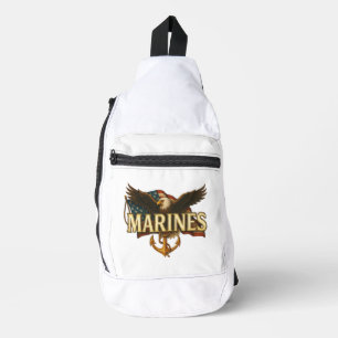 Sac À Bandoulière VetGearHQ.com Logo Emblème Vétéran Corps des Marin