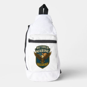 Sac À Bandoulière VetGearHQ.com Logo Emblème Vétéran Corps des Marin