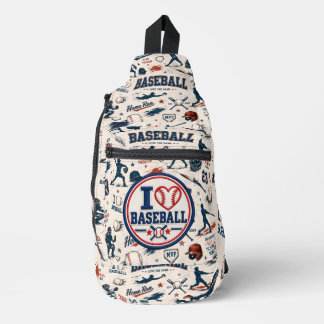 Sac À Bandoulière Vintage Baseball Home Run & Baseball Lover Design