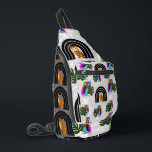 Sac À Bandoulière Whimsical Boho Owl & Tropical Monstera Leaf<br><div class="desc">Embrace a blend of mystical charm and tropical vibes with this unique surface pattern. Featuring a rhythmic arrangement of wise owls nestled in boho-style arches alongside iridescent owls and lush Monstera leaves, this design is perfect for those who love eclectic and modern nature-inspired aesthetics. Whether you are looking to create...</div>