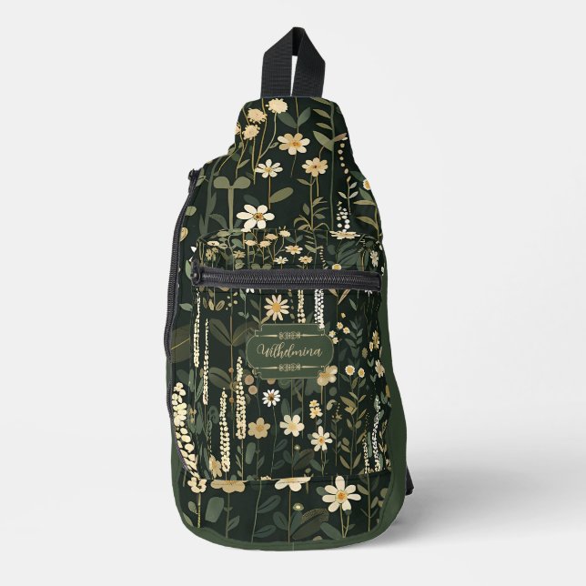 Sac À Bandoulière Wilhelmina Dark Daisy Floral (Recto)