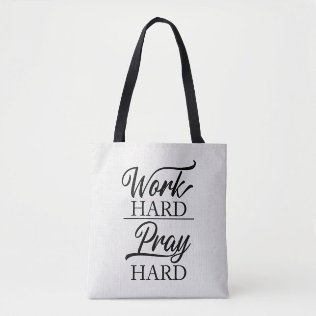 Sac à bandoulière Work Hard Pray Hard (Devant)