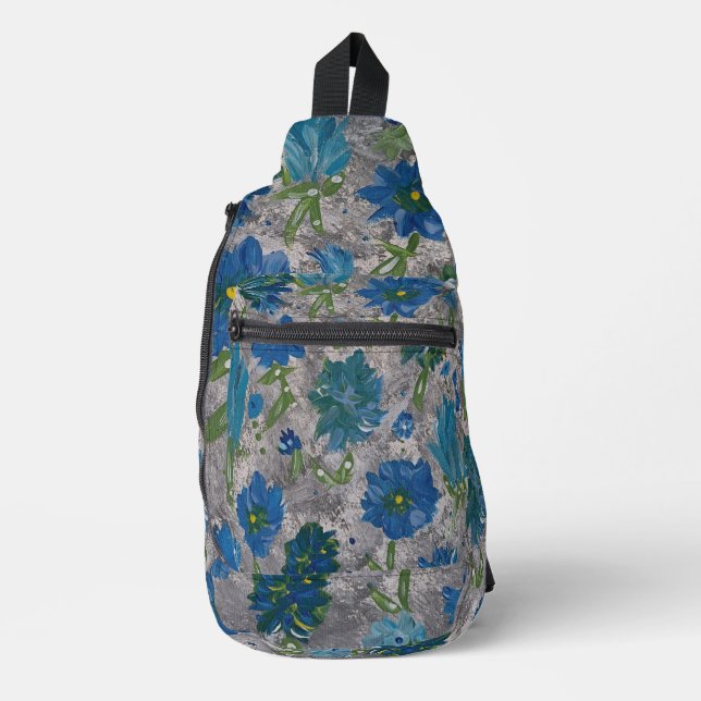Sac à bille floral turquoise Daisy (Recto)