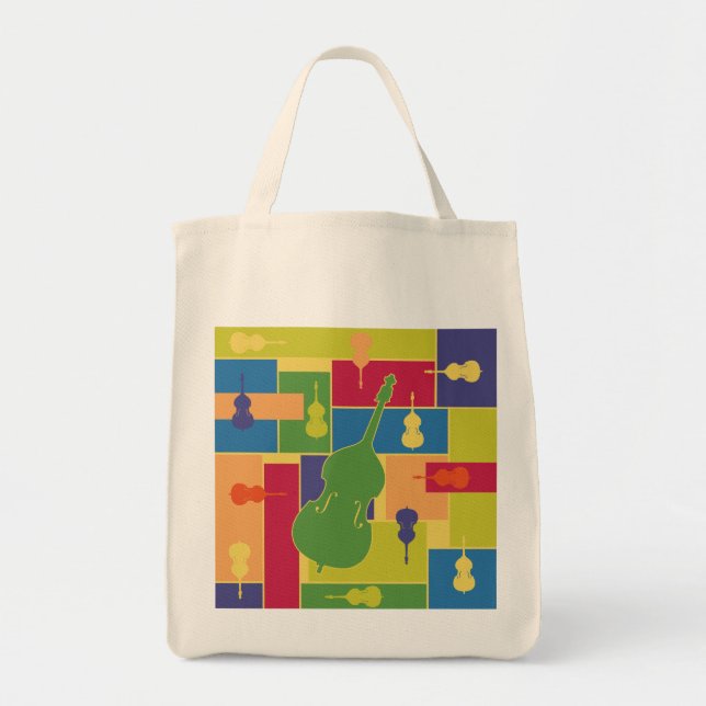 Sac à blocs de couleur pour contrebasse (Devant)