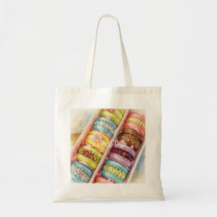 Sac à boîte de macarons français aquarelle