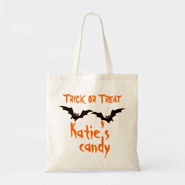 Sac à bonbons d'Halloween personnalisé (Devant)