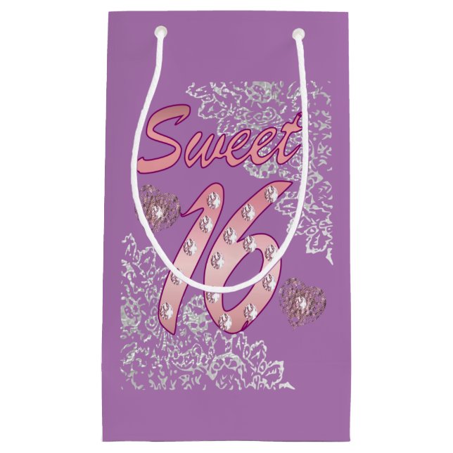Sac à cadeau d'anniversaire Sweet 16 (Devant)